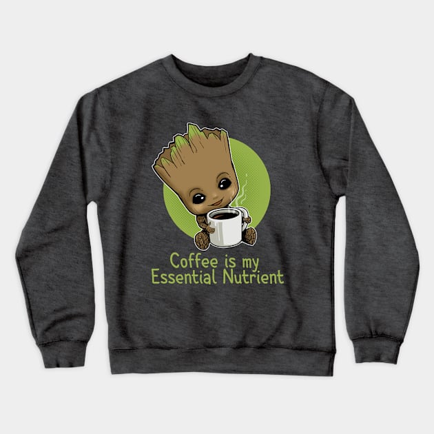 Coffee is my Essential Nutrients Crewneck Sweatshirt by peekxel